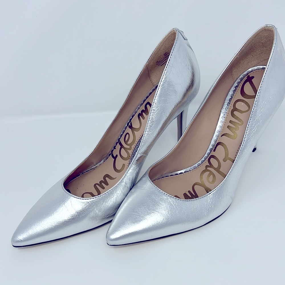 Silver Sam Edelman Stiletto Heels